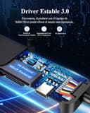 LENTION Hub USB C HDMI 4K@60Hz, PD 100W, Lector de Tarjetas SD/TF, USB 3.0 & 2.0, Adaptador USB C 7 en 1 para MacBook Pro 2025-2016, Nuevo Mac Air, Surface, iPhone 17 Plus Pro MAX y Más (Negro) - 6