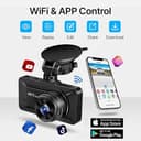 4K Dashcam Oryzon mit 3,94" Bildschirm/Vorne & hinten/Autokamera mit 170° Weitwinkelansicht/Nachtsicht/Parküberwachung/G-Sensor(+1080P + Autoladegerät) - 3