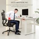 FLEXISPOT Höhenverstellbarer Schreibtisch Gestell mit 4-Fuß-Gestell & Dualmotor – Premium Standing Desk/Workstation mit Sitz-Steh-Erinnerung, 150 kg Tragkraft, kompatibel 120–200×70–90 cm - 8