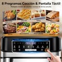 Freidora Aire 12 Litros | Freidora de Aire XXL Flexible Ajuste 1 Zona o 2 Zona, 2600W Doble Resistencia Control Independiente con Ventana y Luz, Air Fryer Grande 8-en-1 Controles táctiles Rezeptbuch - 4