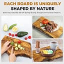 Couples Gift Personalised Olive Wood Cutting Board Chopping Board Wedding Gift New Home Gift Engagement Wedding Anniversary Valentines Initials Design in 25cm 30cm 40cm 50cm (Rustic 50cm) - 7