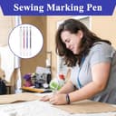 4 + 20 Rotuladores de Tela Borrables, Rotuladores Borrables Costura por Calor, 4 Colores con 20 Recambios, Bolígrafos Ideales para Costura Quilting Sastres Marcadores de Tela Versátiles para Proyectos - 6