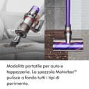 Dyson V11™ Advanced aspirapolvere senza filo, 200 Airwatt, autonomia 60 minuti, tecnologia anti-groviglio, aspirapolvere per pavimenti e portatile (Nichel/Viola) - 7