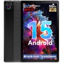 MUISOO Tablet 10 Inch Android 15, Tablets 16GB RAM 1TB Expandable, Android Tablet 1332 * 800 HD, 5G WiFi, BT5.4, 5MP Dual Camera, Tab PC 5000mAh Battery, GMS Widevine L1 (Black) - 1