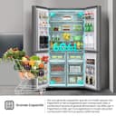 Hisense RQ758N4SWSE Frigorifero Quattro Porte Americano, Grande capacità 606 litri, Finitura Inox, Total No Frost, Classe E, Motore Inverter, Metal Cooling, Convert Zone, WiFi - 4