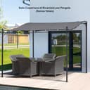 Outsunny Lona de Recambio para pérgola de jardín 3x3 m con 16 Agujeros de Drenaje, Ganchos y Anillas, Cubierta de poliéster para pérgola de cenador, Gris Oscuro - 9