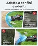 YARDCARE M800Plus Robot Tagliaerba senza filo Perimetrale, GPS, fino a 800 m²,Visione AI, Taglio a U,Riconoscimento Intelligente Ostacoli,Controllo APP（Nero e rosso） - 10