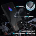 HARUINO für Asus ROG Phone 8 Pro Hülle, ROG Phone 8 Handyhülle Case mit Non-Slip Texture, Transparente PC Harte Zurück und TPU Weiche Silikon Schwarze Einfassung Cover Schutzhülle Handytasch - 2