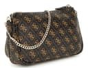 GUESS Noelle II Double Pouch Crossbody Bag Brown Logo - 3