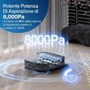 ECOVACS DEEBOT X2 Omni Robot Aspirapolvere Lavapavimenti con Stazione Svuotamento/Lavaggio Automatico, 8000Pa, Sottile Quadrato, Sollevamento Mop 15mm,Lavaggio Acqua Calda, Evitamento Ostacoli, YIKO - 5