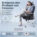 CLOUVOU ProSeat Bürostuhl Ergonomisch [TESTSIEGER] Schreibtischstuhl 100% individuell einstellbar | Büro Stuhl & Gaming Stuhl | Computerstuhl Home Office Chair Ergonomic | Drehstuhl 150 kg - 7