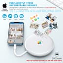 iDiskk 2TB External Hard Drive for iPhone, Photo stick for latest iOS new iPad Pro Mac PC and TYPE-C Andorid,MFi Certified lightning Hard disk,Auto-Back up HDD for iPhone/iPad(APP management) - 2