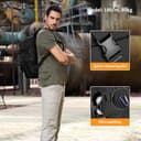 HUNTVP 25L Rucksack Herren Sportrucksack Motorrad Wasserdicht Schulrucksack Mini Tagesrucksack Militär Daypack Backpack Wanderrucksack für Arbeit Outdoor Sport Fitness Wandern - Schwarz - 5