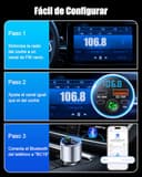 EOIWUY Transmisor FM Bluetooth Coche 5.3 Mejorado, [Carga Rápida] Cargador Mechero Coche con Potente PD36W & QC3.0, [Sonido HiFi Cristalino] Adaptador Bluetooth Vehículos Musica Conector Manos Libres - 8