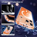 Yohii 3 in 1 Magnetica Cover per iPhone 17 Pro con 2 Pezzi Vetro Temperato [Protezione Fotocamera] Compatibile con Mag-Safe, Custodia Antiurto di Livello Militare, Trasparente - 5