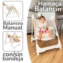 Twinly - Trona bebé Evolutiva Hamaca columpio multifunción Movity - Plegable, reclinable y ajustable con Reductor Arnés 5 puntos y Bandeja extraíble - 0m+ a 15kg - 3
