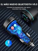 Mohard Transmisor FM Bluetooth Coche 5.3, Metal PD 30W & QC3.0 18W Cargador Coche Rápido, Manos Libres Receptor Música Bluetooth con Cancelación Ruido, con Anillo Luz & Música Alta Fidelida Car - 6