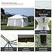Outsunny Gazebo da giardino a padiglione barnum a doppio tetto con pareti rimovibili e zanzariera 4 x 3 m bianco - 6