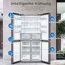 Midea MDRF632FIE46 Multi Door Kühlschrank mit PlasmaPure | NoFrost, 474L (305L+169L), Smart*Cooling|Inverter-Technologie| AllAround Cooling|Vario-Box, 177.5cm hoch [Energieklasse E] - 3