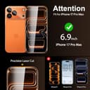 SPARIN Panzer Schutz Glas für iPhone 17 Pro Max, mit Montagerahmen, 3 Stück Schutzfolie und 3 Stück Kameraschutz, 9H Härte, Kratzfest, Stoßfest, HD-Klar, Blasenfrei - 2