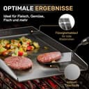 AMZBBQ® Juego de plancha prémium para Weber Spirit y Broil King Baron & Crown, acero inoxidable macizo de 5 mm, 20% más fuerte que las planchas convencionales - 5