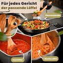 Kochlöffel Holz Set aus Olivenholz im 3er Pack - Made in Germany - Pfannenwender, Risottolöffel & Holzlöffel - Nachhaltig & aus Europa - Kochutensilien Set Naturholz - 4