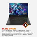 HP OMEN 16-ap0019ns, Ordenador portátil Gaming 16" 2.5K WQXGA (AMD Ryzen AI 9 365, 32GB RAM, 1TB SSD, NVIDIA GeForce RTX 5070, FreeDos) - Negro - Teclado QWERTY Español - 5