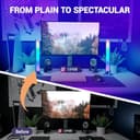 UCAMP Smart Barra de Luz LED RGB Lámpara, 2pcs 32cm Gaming TV Light Bar Kit con Sync de Música, Control por App y Remoto para PC, TV, Sala de Juegos, Copmuter y Deco(con USB Adaptador y Tarjeta) - 4