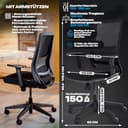 VALKENSTOL M2 Bürostuhl Ergonomisch Testsieger, Einstellbarer für maximale Bewegungsfreiheit, Rückenfreundliche Bürostühle, Lendenwirbelstütze Schreibtischstuhl für Büro und Home Office Chair - 5