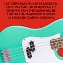 Squier by Fender Debut Collection Precision Bass, Diapasón de Laurel, Golpeador Blanco, Seafoam Green - 5