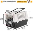 Ferplast Trasportino per cani di taglia media ATLAS 40 PRO, Box per trasporto animali, Porta in acciaio plasticato, Sistema di chiusura di sicurezza, Griglie per l'aerazione, 49 x 68 x h 45,5 cm - 10