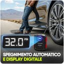 FORTEM Compressore Aria Portatile per Pneumatici, Bicicletta, 12V con Luce a LED, Manometro Digitale, con Gonfiaggio/Spegnimento Automatico, con Custodia (Rosso) - 4