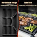Denmay 44,5 x 60,6 cm, griglia in ghisa per barbecue Weber Spirit I & II serie 300 (con pulsanti del bruciatore anteriore), parti di ricambio per Spirit I & II E/S-310 320 330, accessori per barbecue - 5
