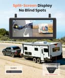 AUTO-VOX Telecamera di retromarcia wireless a energia solare da 7,25" con registrazione in loop DVR: HD 1080P, installazione rapida in 2 minuti, kit telecamera inversa con schermo diviso per auto - 6