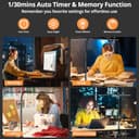 Woputne Desk lamp with Clamp, Super Wide & Bright, 5 Color Modes X 10 Brightness Levels, 960LM(160 Pcs Lamp Beads), 12W Computer Monitor Flexible Table Light, Desk Light for Office,Study, Crafts, Draw - 6