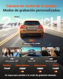VANTRUE N5S Dashcam & VP03 Hardwire Kit, 2.7K+1080P+1080P+1440P Vorne Innen Hinten, HDR+WDR Auto Kamera mit 5GHz WLAN GPS, DSGVO Datenschutz Dash Cam - 3