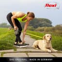 flexi® Giant L Gurt 8 m schwarz/neon-gelb, Roll-Leine für Hunde bis 50 kg - 8