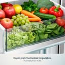 Cecotec Frigorífico Combi Total No Frost de 322L Bolero CoolMarket Combi 322i WD Inox E. 185,5 cm de Alto, 59,5 cm de Ancho, Clase E, Tecnología Multi Airflow, HumidityFlex HUB, LED Interior, Inox - 7