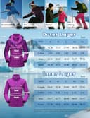 Winter Jackets Women Waterproof Fleece Jacket 3 in 1 Systems Climbing Skateboard Thick Soft Shell Coat Lady Casual Outdoor Sports Hoodie, UK L New, Purple - 7