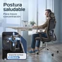CLOUVOU BrightSeat Silla ergonómica de escitório [GANADORA DE PUREBAS] Silla de Oficina para Gamers Ajustable al 100%, giratoria, cómoda y Resistente hasta 150 kg | Ideal para Trabajo y Estudio - 5