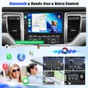 Double Din Wireless Apple CarPlay Android Auto Car Stereo 2 Din Radio with Bluetooth 7 Inch Touch Screen, FM, Video Output, Type-C/USB Fast Charging, USB/AUX/TF Input, SWC Mirror Link Backup Camera - 3