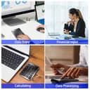 Bluetooth Nummernblock, Kabelloser Ziffernblock mit 22 Tasten（inkl-11 Multifunktionstasten） Leiser Numpad für Laptop/Desktop/MacBook/iPhone/iPad/Surface Pro(Windows/macOS/iOS/Android) – 10m Reichweite - 8