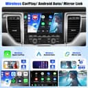 Double Din Wireless Apple CarPlay Android Auto Car Stereo 2 Din Radio with Bluetooth 7 Inch Touch Screen, FM, Video Output, Type-C/USB Fast Charging, USB/AUX/TF Input, SWC Mirror Link Backup Camera - 2