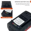 6.0Ah BOS36A Li-ion 36 Volt Battery Replacement Compatible with Bosch 36V Battery fit for BAT810 BAT836 BAT840 BAT840D GBH36VF-Li GKS36V-LI GSA36V-LI GSB36V-Li Cordless Power Tools (BOS-36V 6000mAh) - 5