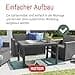 Allibert Victoria Monaco Lounge Set with Lyon Table Anthracite - Premium - Rattan Look, Weatherproof - 3