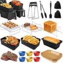 Ninja Heißluftfritteuse Zubehör,Airfryer Zubehör für Ninja Foodi Max Dual Zone Heißluftfritteuse AF400EU AF451EU AF300EU 7.6L-9.5L, Silikonform für Ninja heißluftfritteuse - 1