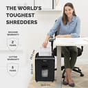 Fellowes Paper Shredder for Home Office Use - 10 Sheet Micro Cut Shredder for Home and Office Use - Deskside Shredder with 19 Litre Pull-Out Bin - Powershred 10M - Superior Security P5 - Black - 7