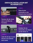 FFJ Retroilluminazione TV, 3,5 m, striscia LED Sync per TV e monitor PC da 40-50 pollici, striscia LED per TV con sensore, controllo smart app, sincronizzazione giochi e musica, strisce per home - 8