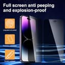 chejuza Privacy Displayschutzfolie für Asus Rog Phone 8/8 Pro/9/9 Pro [2 Stück], Härte 9H, vollständige Abdeckung, Anti-Spy aus gehärtetem Glas, HD-Displayschutz - 2