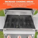 GFTIME 63.5cm Warmhalterost Ersatzteile 7641 für Weber Spirit 300 Grills Serie, Spirit E310 E320 E330 S310 S320 S330 SP320, Spirit 700, Weber 900 Gasgrill, Edelstahl Warmhalterost, 1 Packung - 6